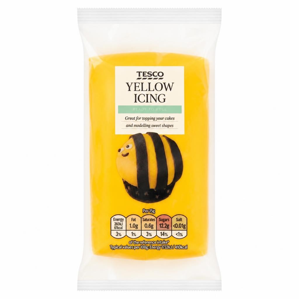 Tesco Ready To Roll Yellow Icing 250g