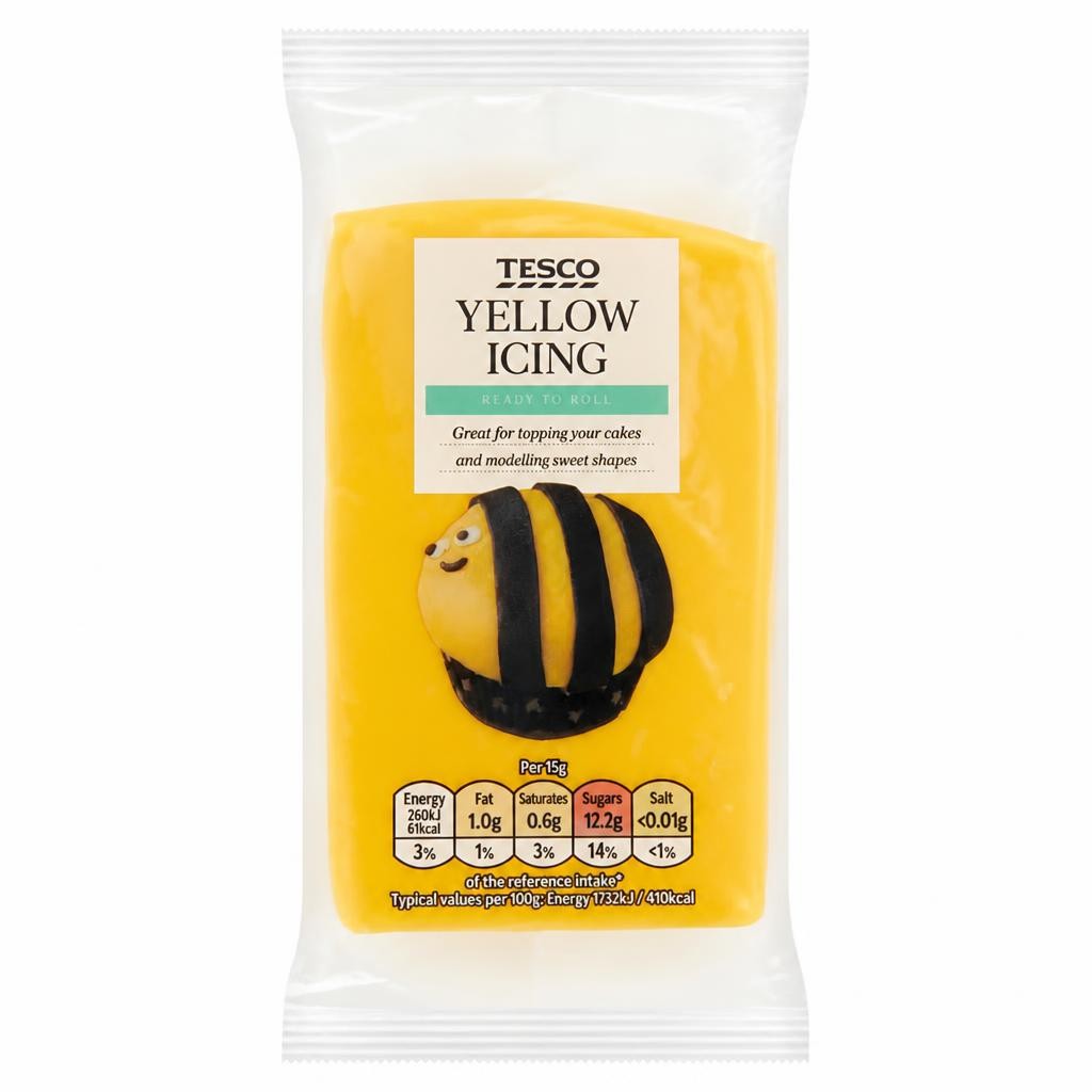 Tesco Ready To Roll Yellow Icing 250g
