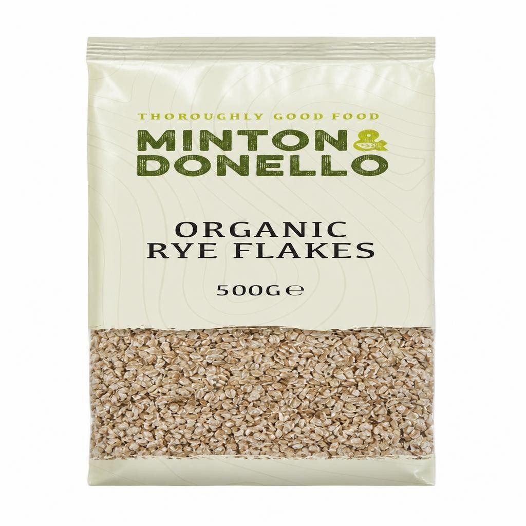 Minton & Donello Organic Rye Flakes 6 x 500g