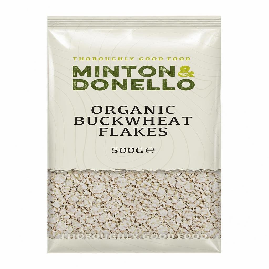 Minton & Donello Organic Buckwheat Flakes 6 x 500g
