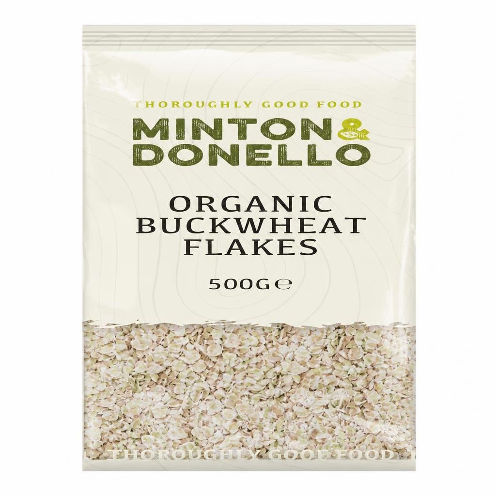 Minton & Donello Organic Buckwheat Flakes 6 x 500g | Multi