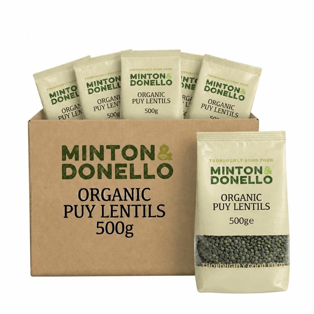 Minton & Donello Organic Puy Lentils 6 x 500g