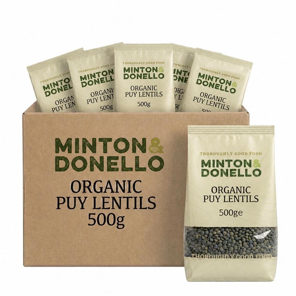 Minton & Donello Organic Puy Lentils 6 x 500g | Multi