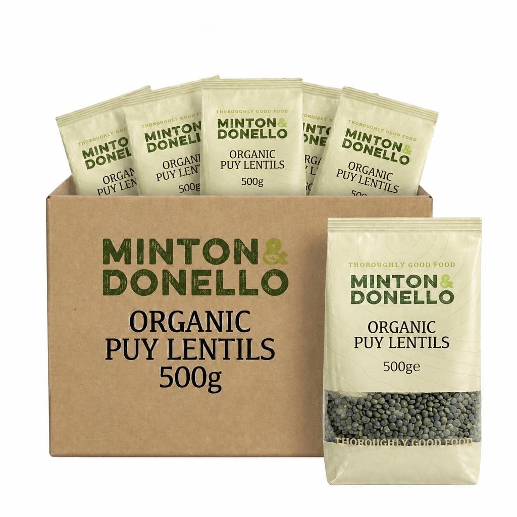 Minton & Donello Organic Puy Lentils 6 x 500g | Multi