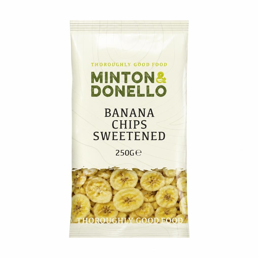 Minton & Donello Sweetened Banana Chips 6 x 250g | Multi