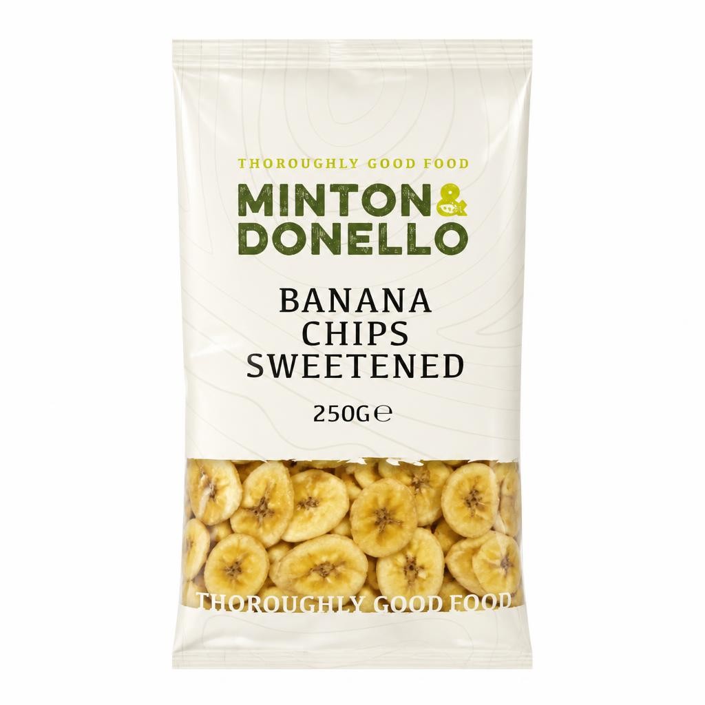Minton & Donello Sweetened Banana Chips 6 x 250g