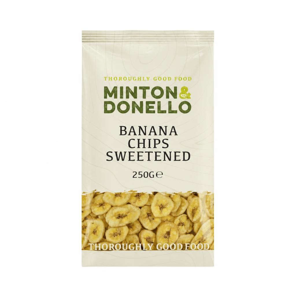Minton & Donello Sweetened Banana Chips 6 x 250g | Multi