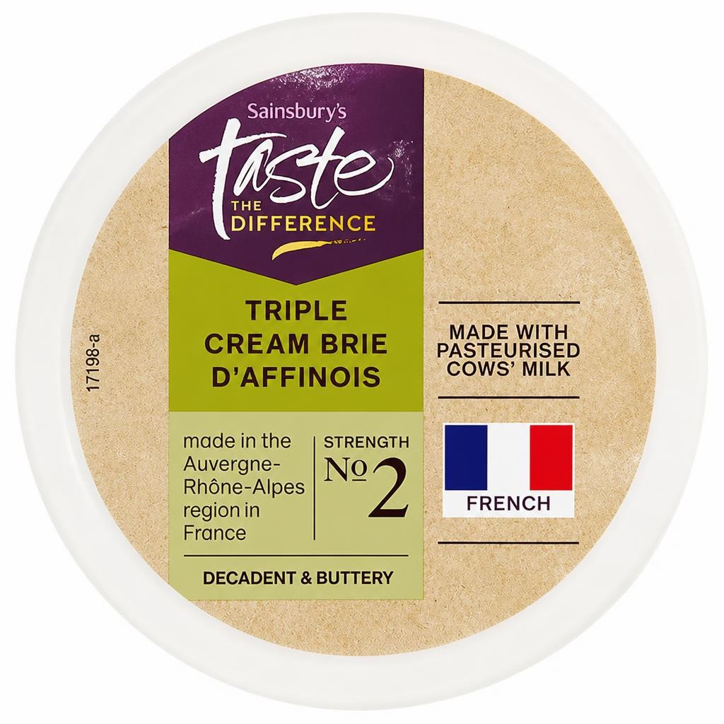 Sainsbury's Triple Cream Brie D’Affinois, Taste the Difference 185g