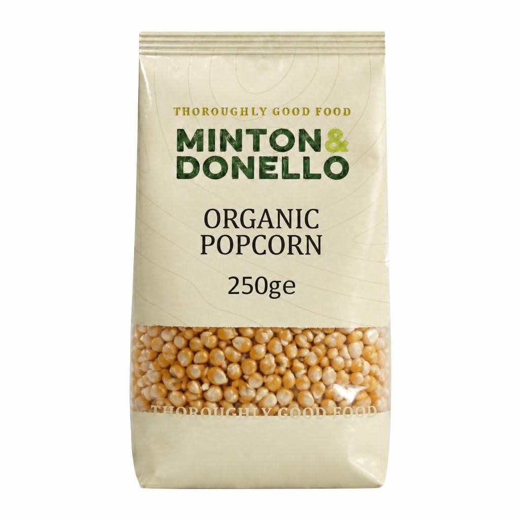 Minton & Donello Organic Popcorn Kernels 6 x 250g