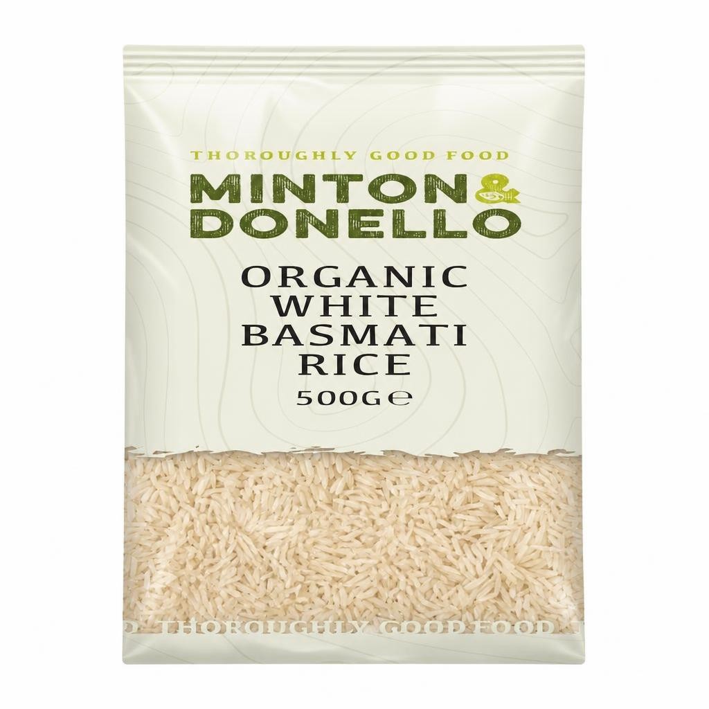 Minton & Donello Organic White Basmati Rice 6 x 500g | Multi