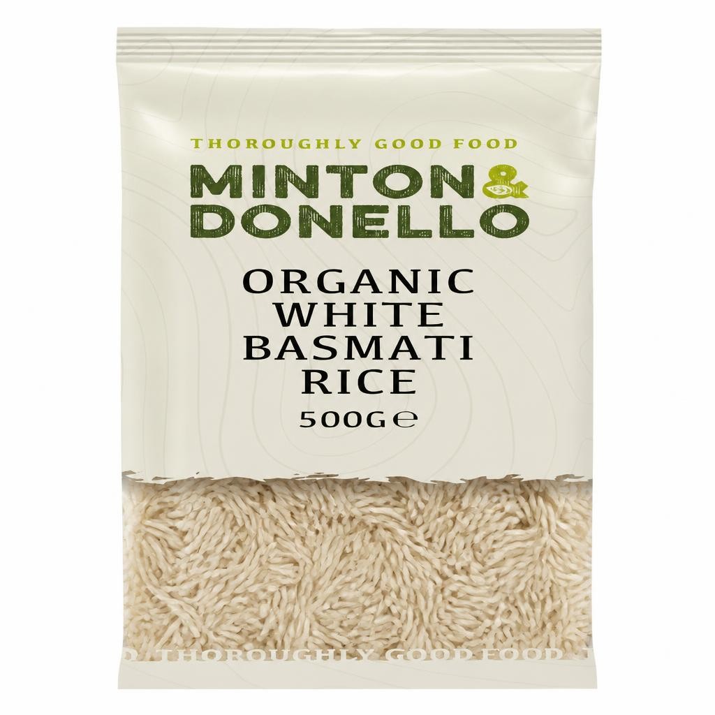 Minton & Donello Organic White Basmati Rice 6 x 500g | Multi
