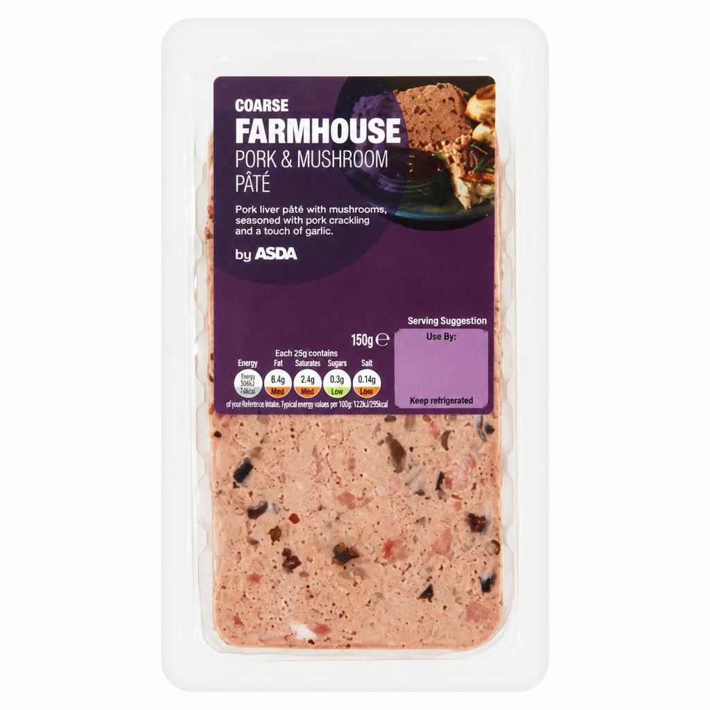 ASDA Coarse Farmhouse Pork & Mushroom Pâté 170g