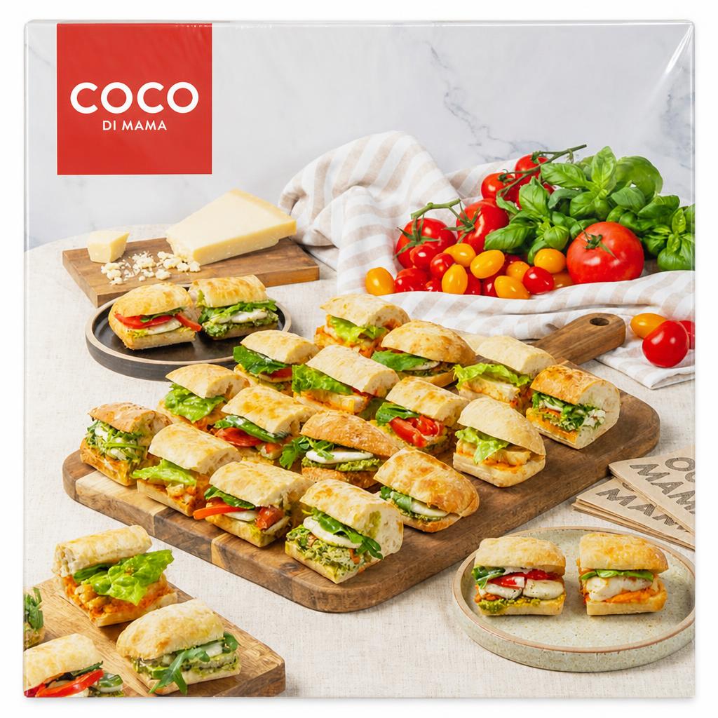 Coco di Mama Sourdough Ciabatta Sharing Platter (24 Pieces)