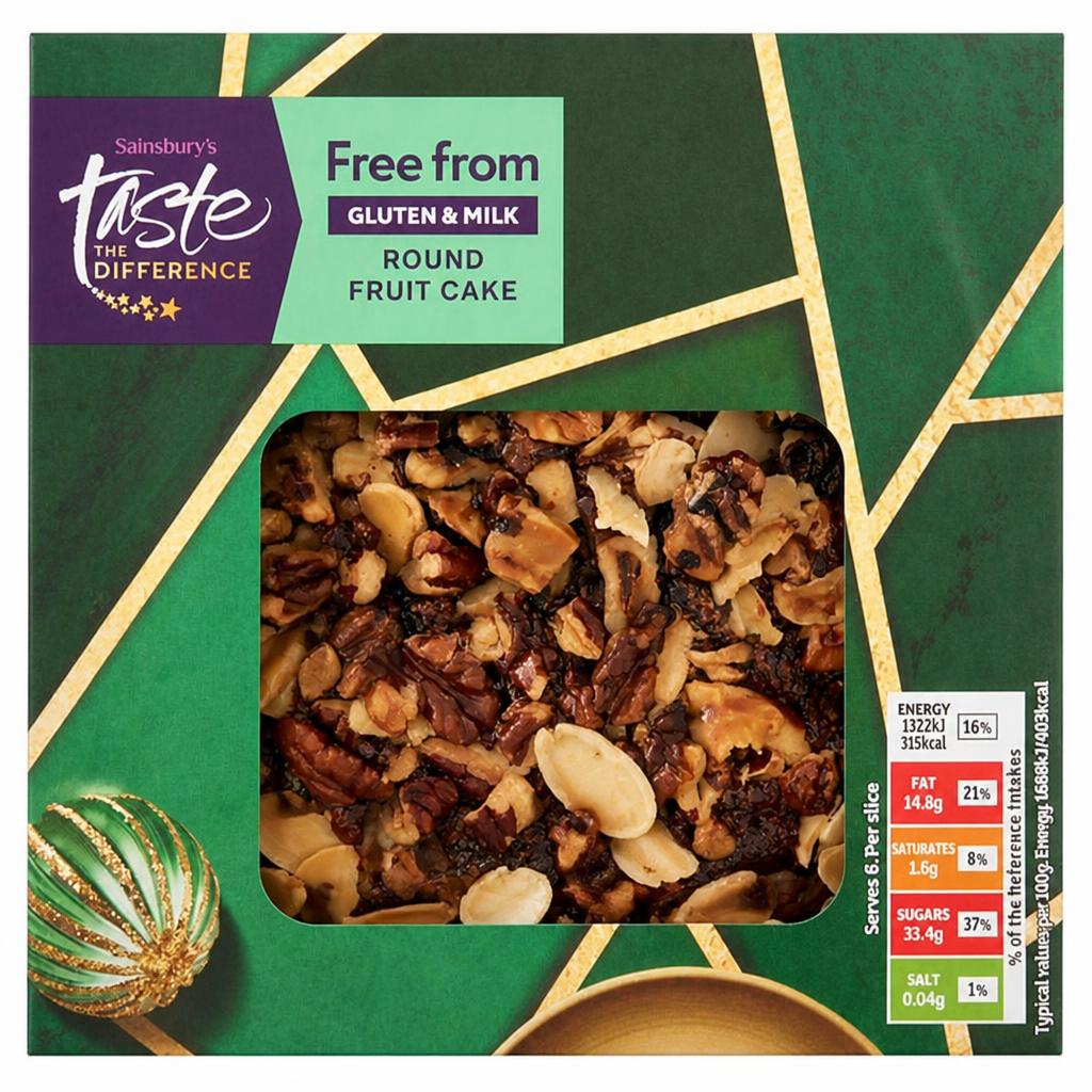 Sainsbury's Round Fruit Cake, Taste the Difference 470g