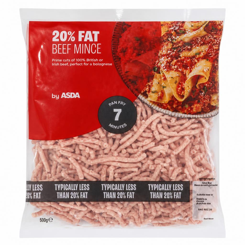 ASDA 20% Fat Beef Mince 600g