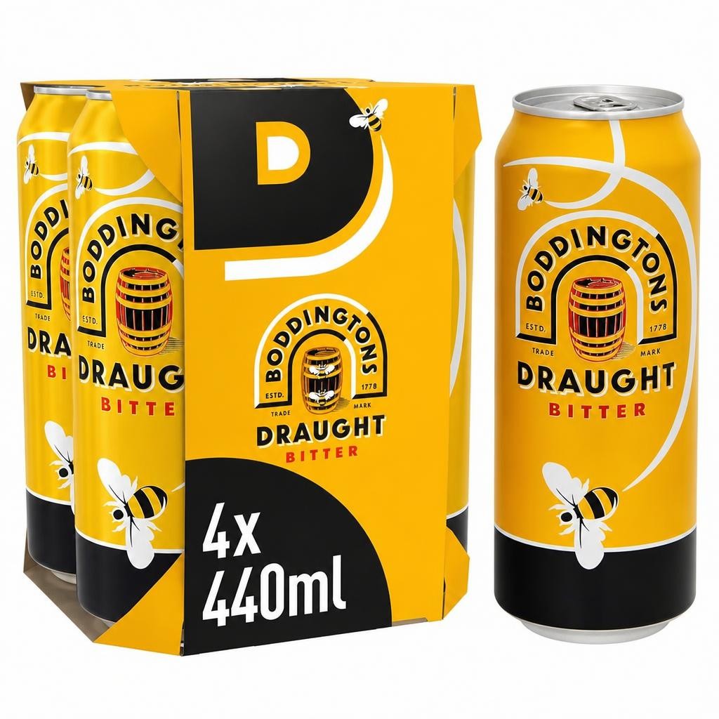 Boddingtons Draught Bitter Beer Cans 4 x 440ml
