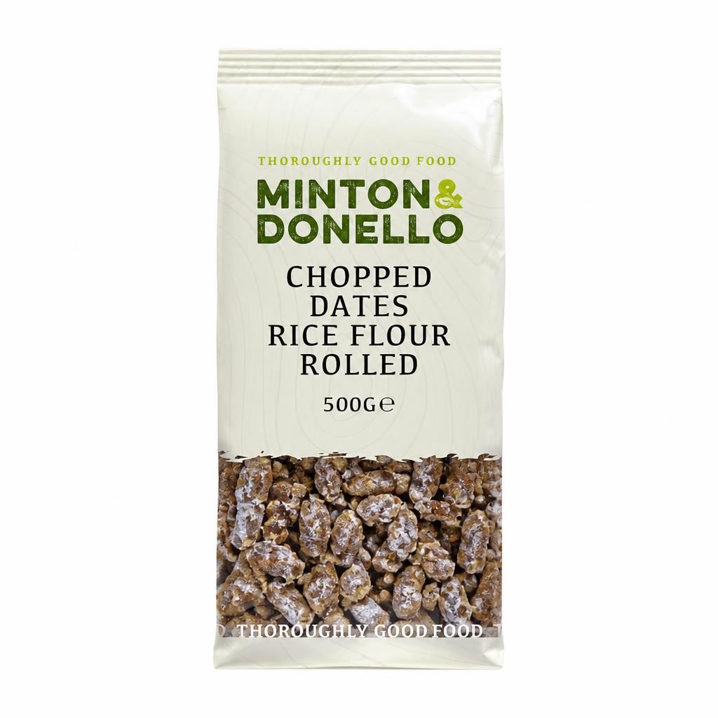 Minton & Donello Rice Flour Rolled Chopped Dates 6 x 500g | Multi