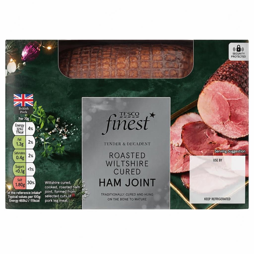 Tesco Finest Roasted Wiltshire Cured Ham Joint 850g to 1150g