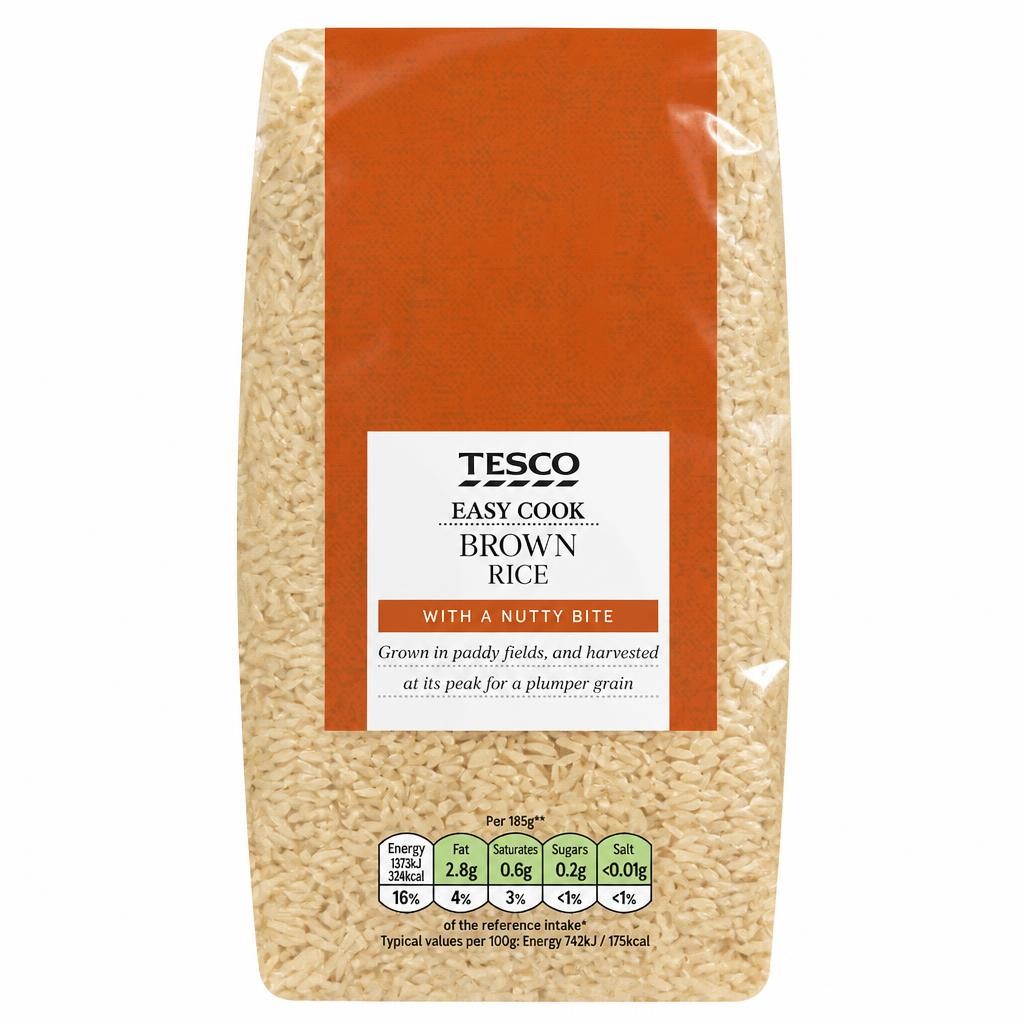 Tesco Easy Cook Brown Rice 1Kg
