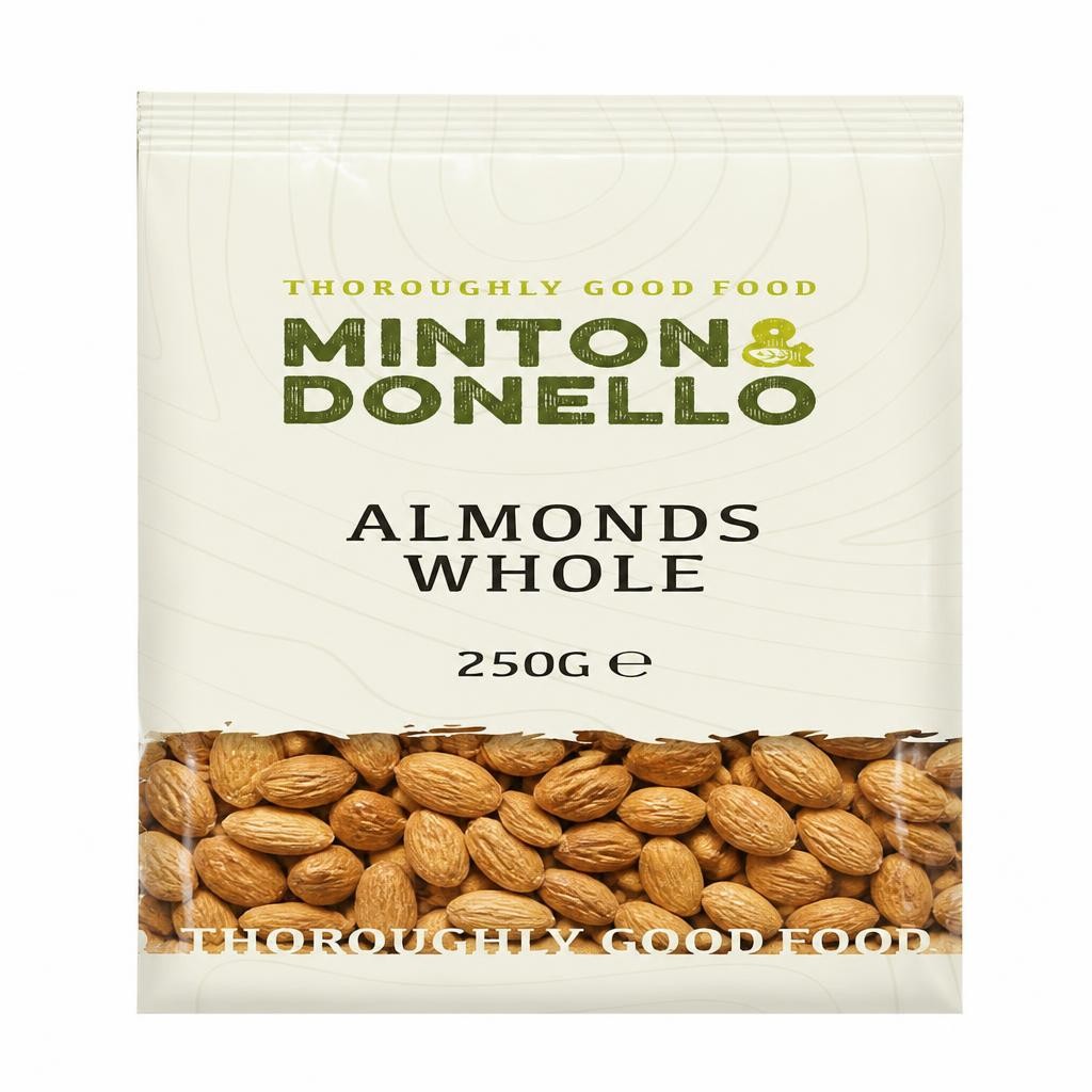 Minton & Donello Whole Almonds 6 x 250g