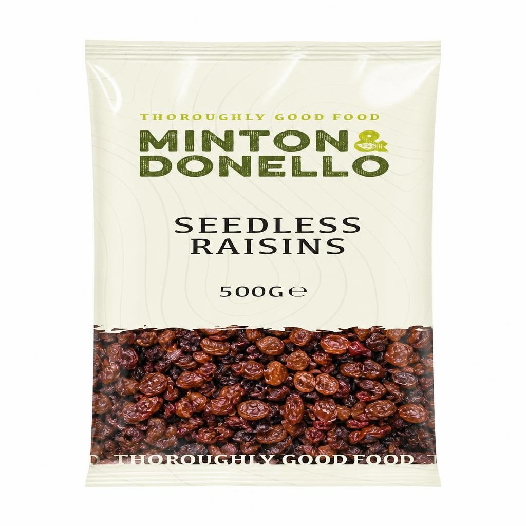 Minton & Donello Seedless Raisins 6 x 500g