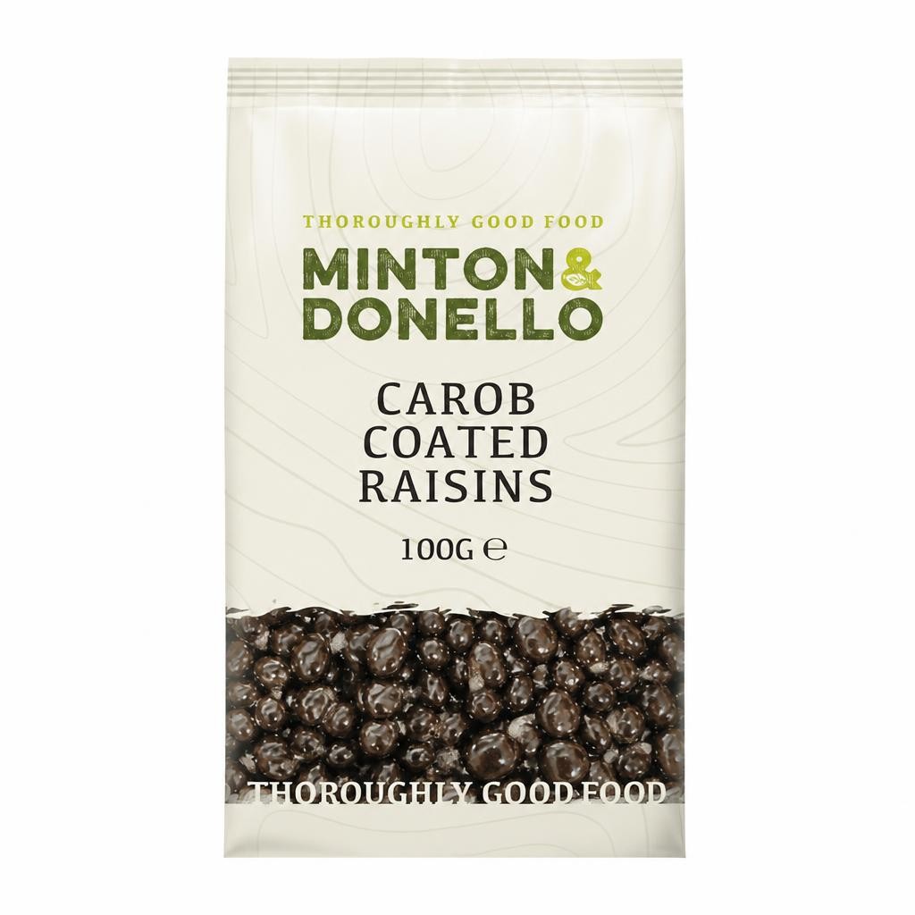Minton & Donello Carob Coated Raisins 6 x 100g