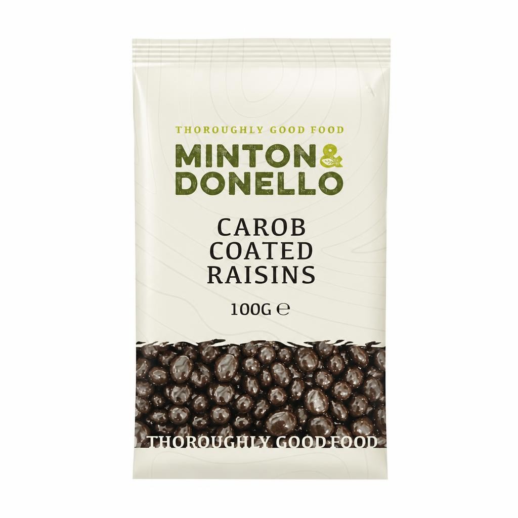 Minton & Donello Carob Coated Raisins 6 x 100g