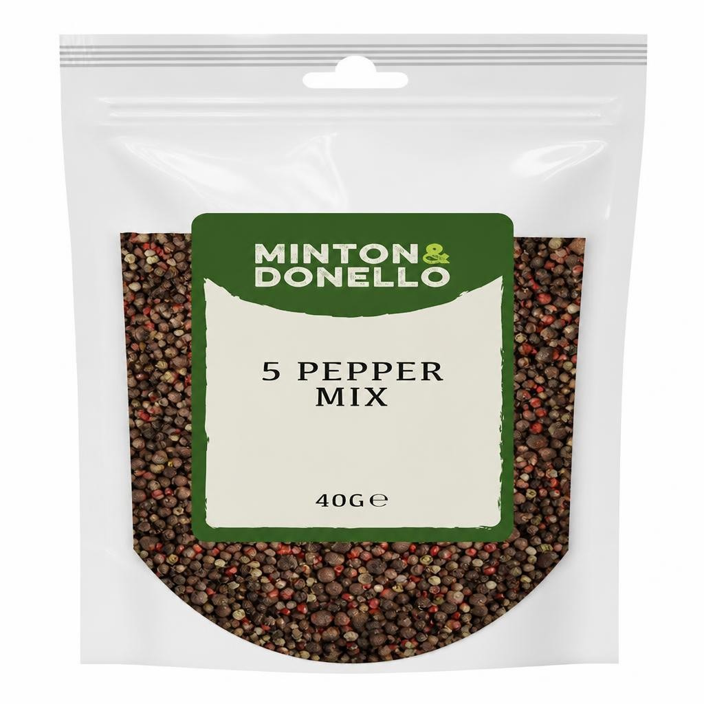 Minton & Donello 5 Pepper Mix 10 x 40g