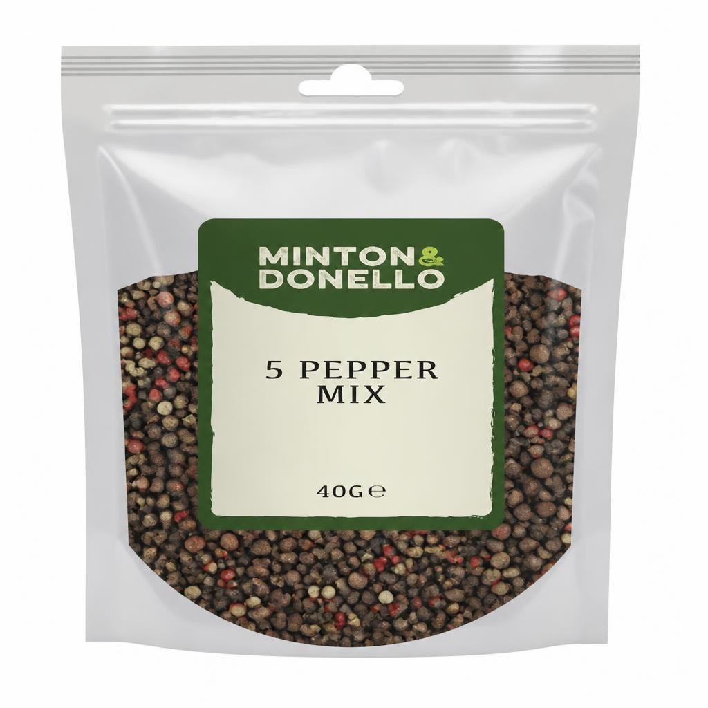 Minton & Donello 5 Pepper Mix 10 x 40g