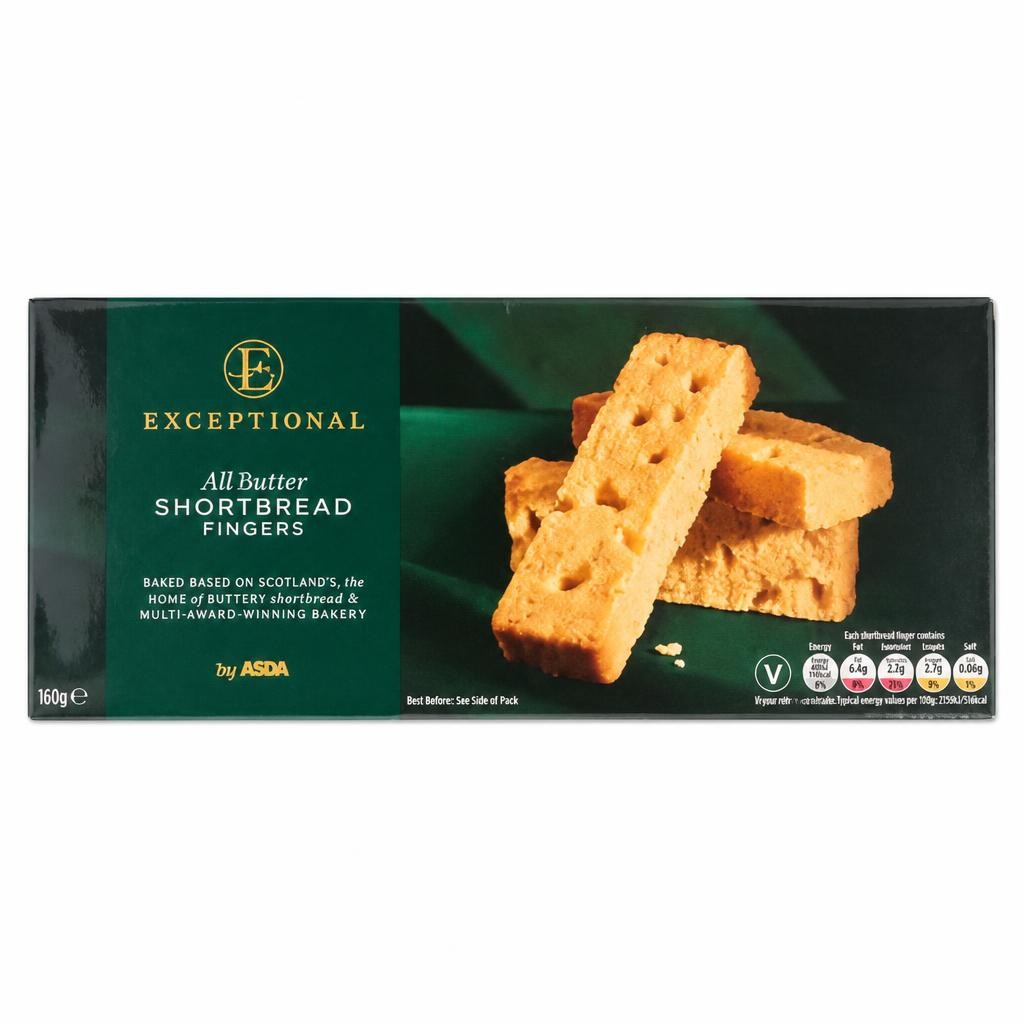 Exceptional By Asda All-Butter Shortbread Fingers 165g
