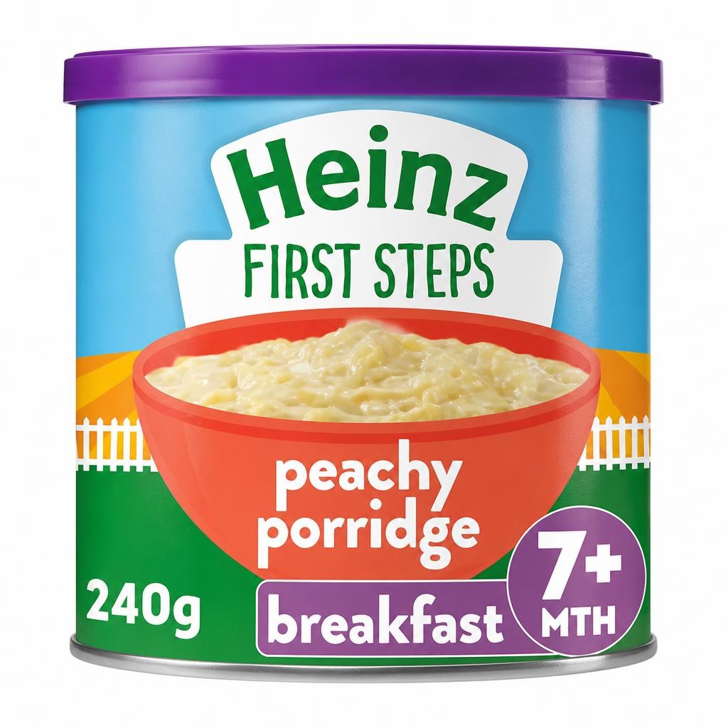 Heinz Peach Multigrain Porridge Baby Food 7+ Months 220g