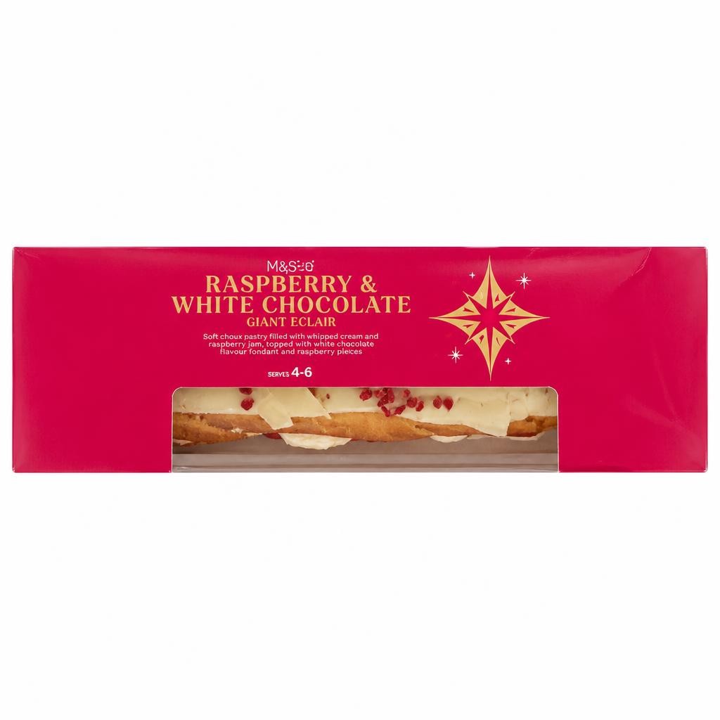 ASDA Magical Raspberry & White Chocolate Giant Éclair