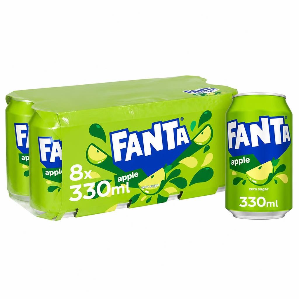 Fanta Apple Zero Can 8 x 330ml