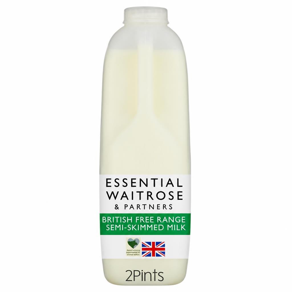Essential British Free Range Semi-Skimmed Milk 2 Pints