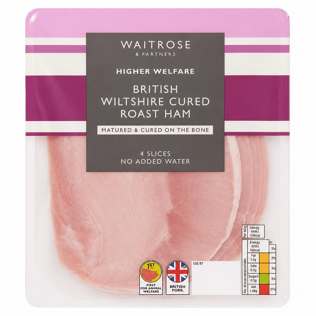 Waitrose British Wiltshire Cured Ham 4 Slices