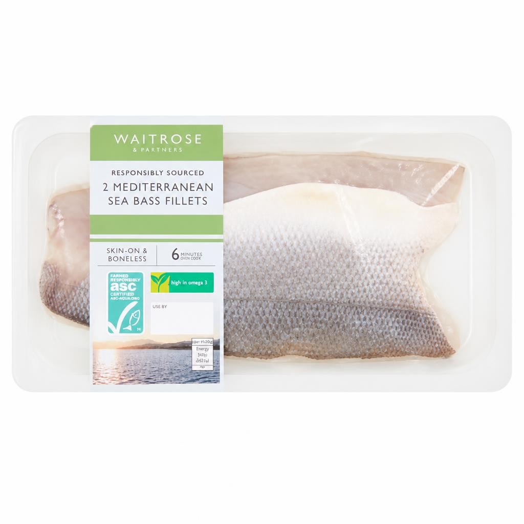 Waitrose 2 Mediterranean Sea Bass Fillets