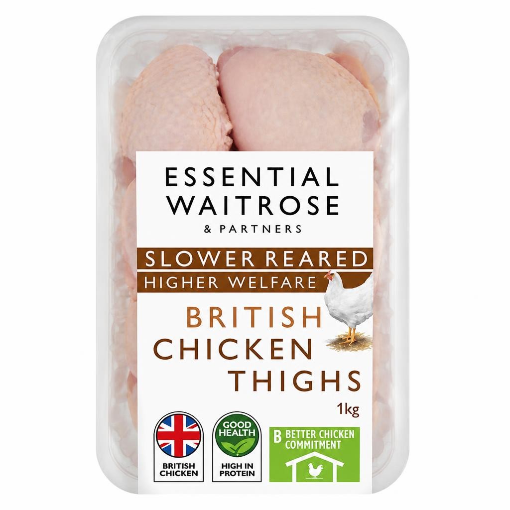 Waitrose Slower Reared Chicken Thighs, Skin-on & Bone-in