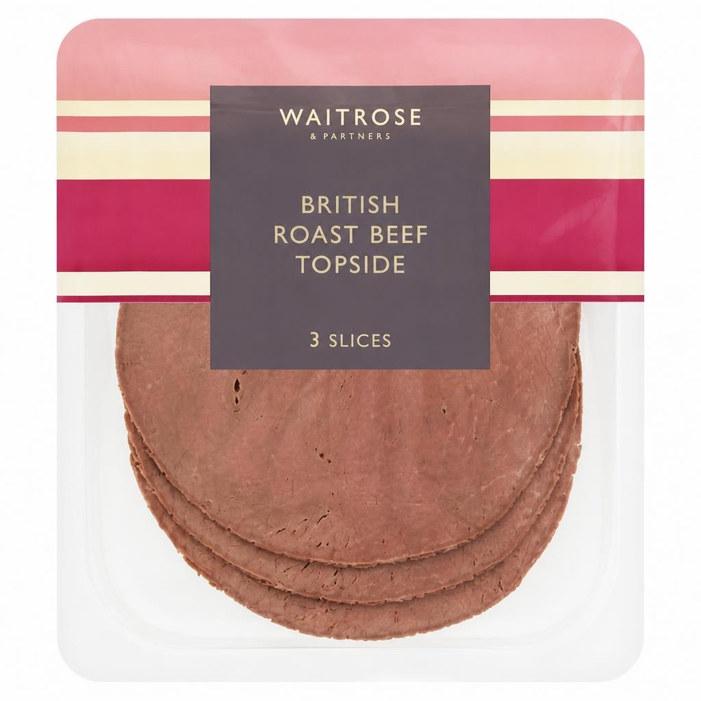 Waitrose British Roast Beef Topside 3 Slices