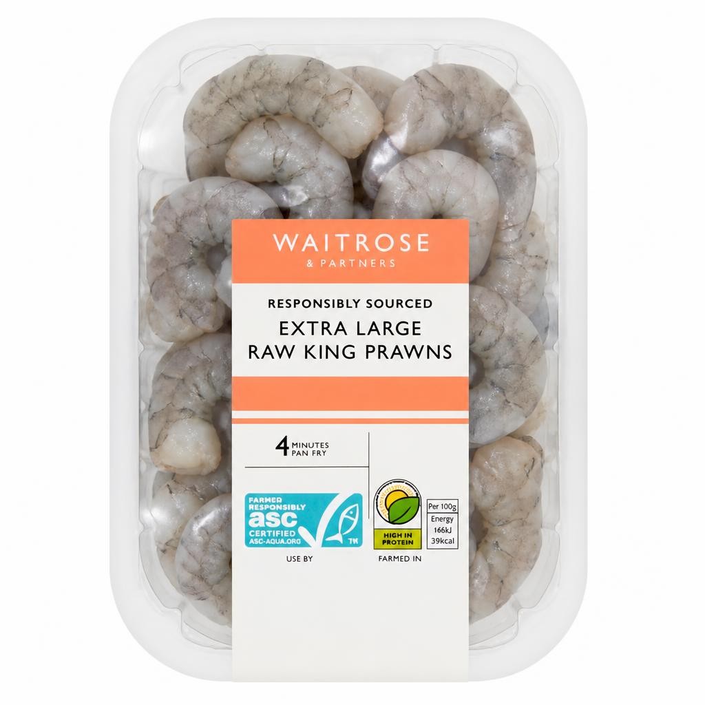 Waitrose ASC Extra Large Raw King Prawns