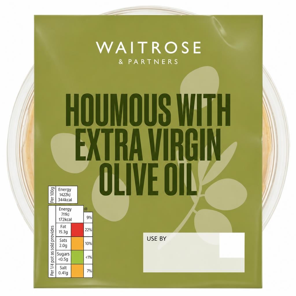Waitrose Extra Virgin Olive Oil Houmous