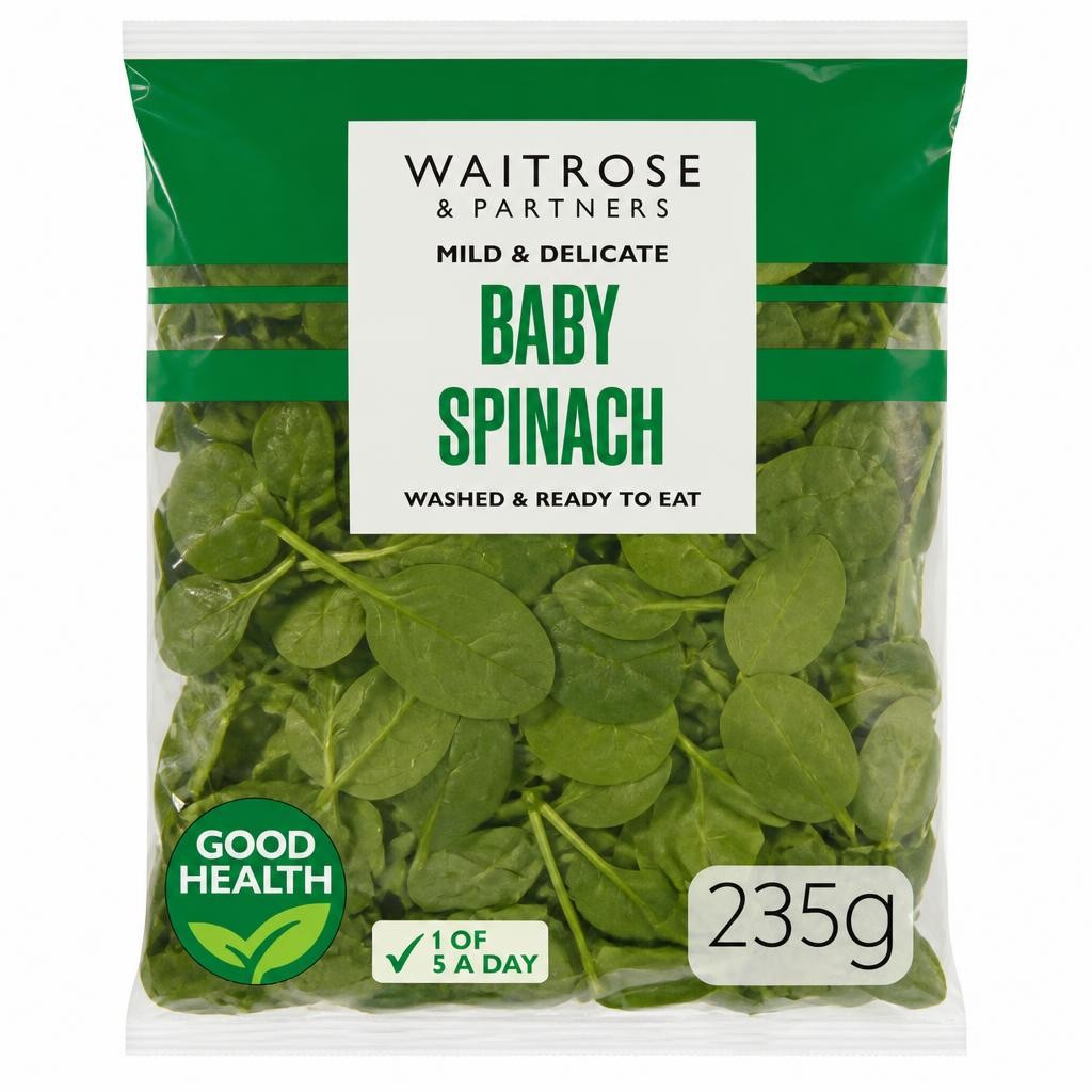 Waitrose Ready Washed Spinach