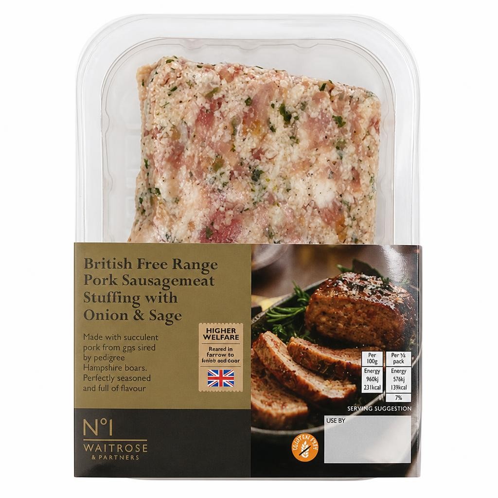 Waitrose free range pork sausagemeat with sage & onion stuffing
