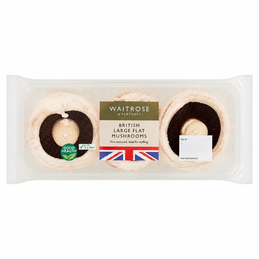 Waitrose British Large Flat Mushrooms