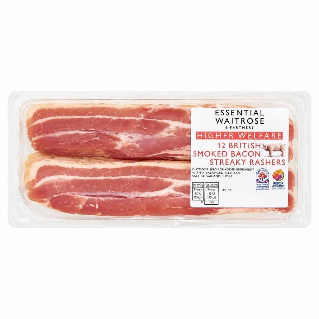Essential 12 Smoked Streaky Bacon Rashers