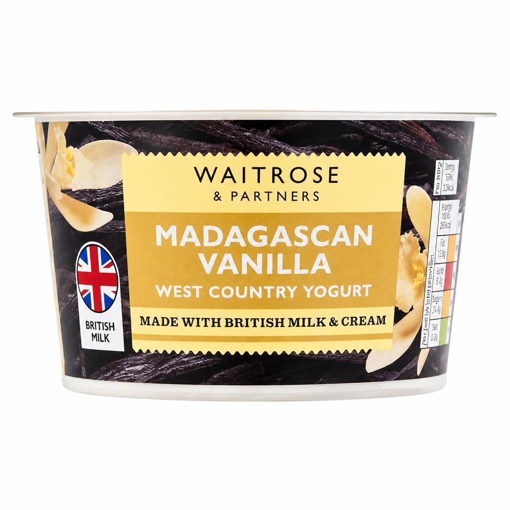 Waitrose Madagascan Vanilla Yogurt Single