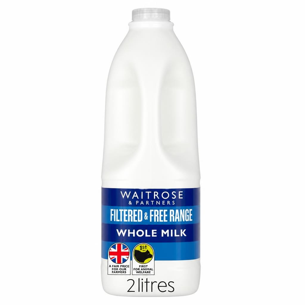 Waitrose Filtered British Free Range Whole Milk