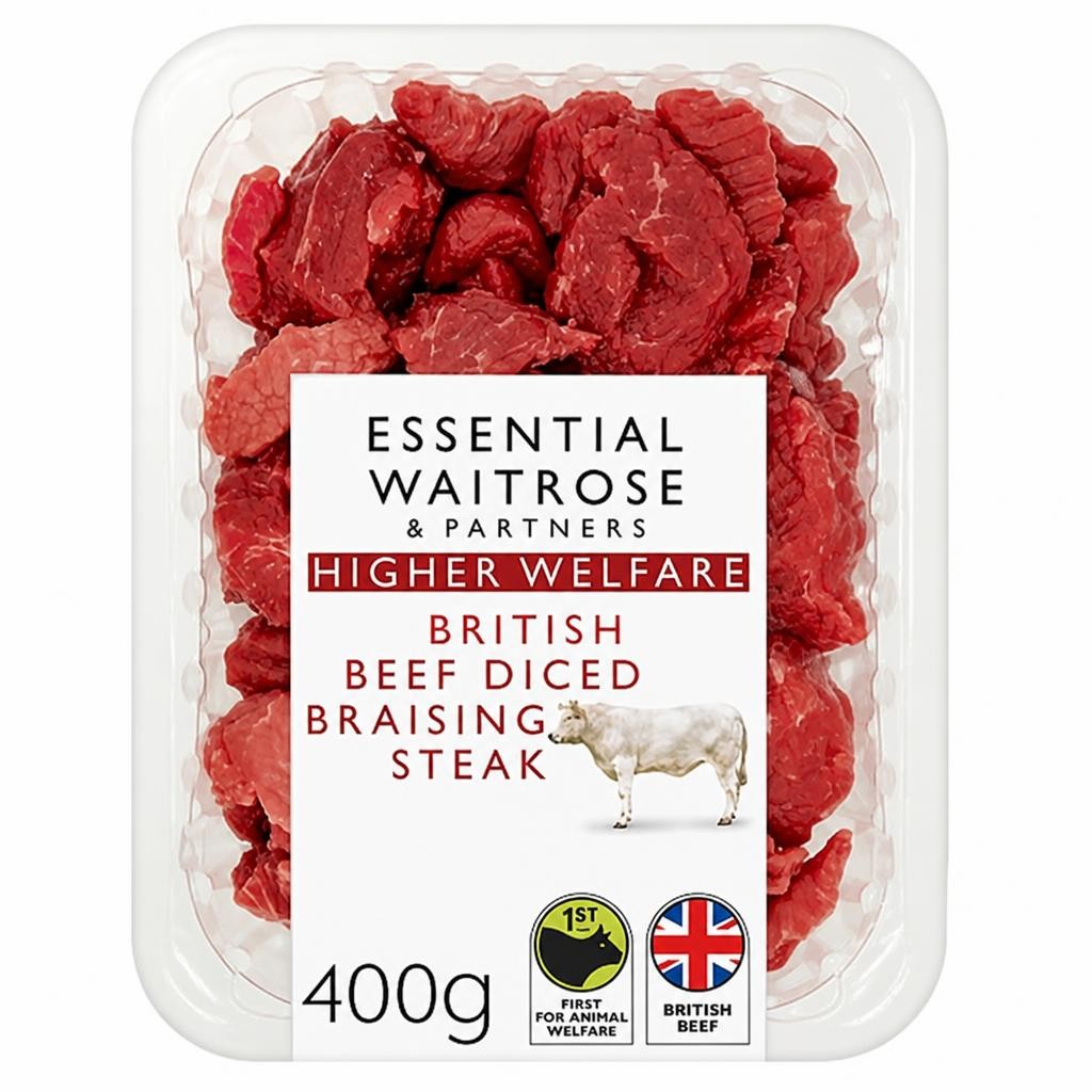 Essential British Beef Diced Braising Steak