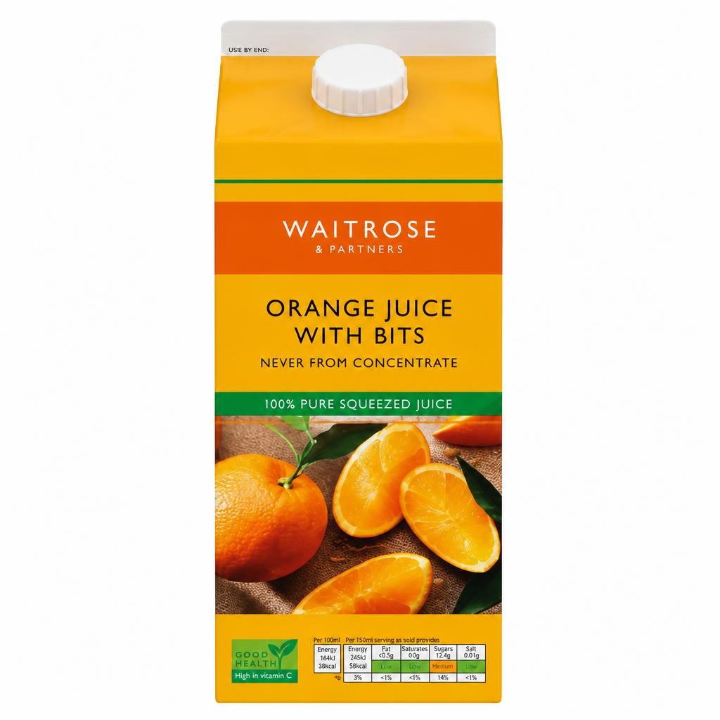 Waitrose Orange Juice with Bits Large