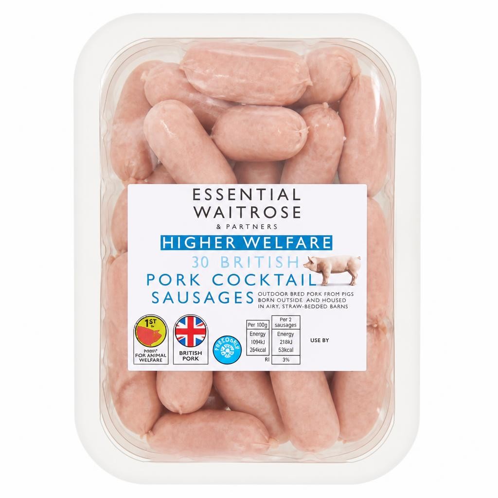 Essential 30 British Pork Cocktail Sausages