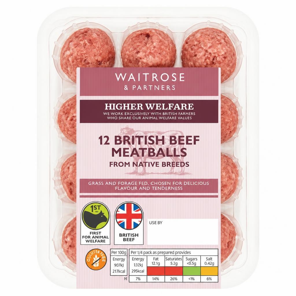 Waitrose 12 British Beef Meatballs